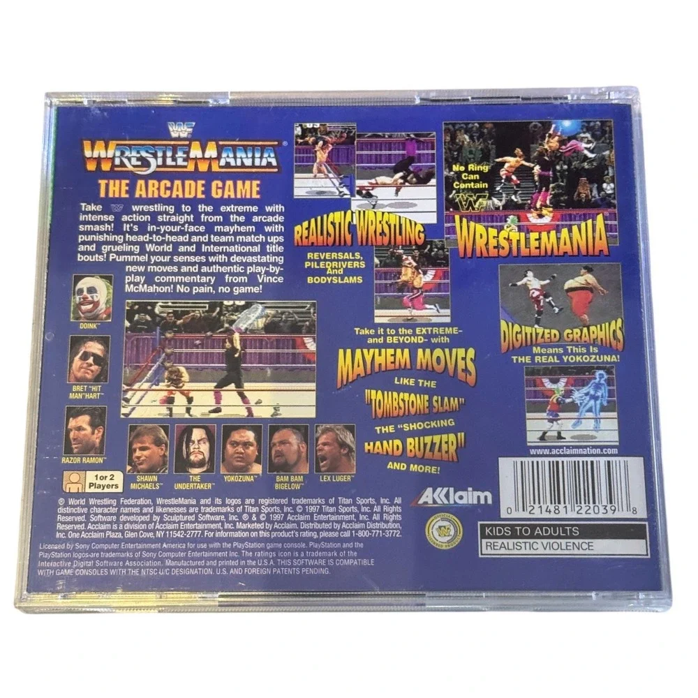 WWF WrestleMania The Arcade Game Sony PlayStation PS1 Greatest Hits SLUS-00013